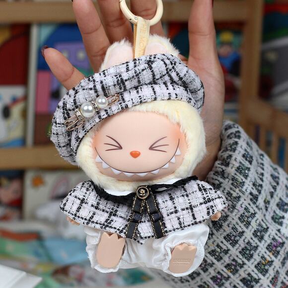 Clothes only!! Labubu 17cm keychain cute custom clothes outfits - TZ08 - Picture 1 of 1